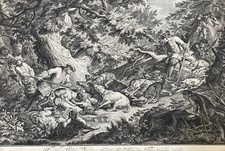 Gravures tableau chasse d'occasion  Levallois-Perret