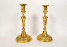 Par De Candelabros Luis XVI Bronce Dorado Monograma DD Siglo XIX, usado comprar usado  Enviando para Brazil