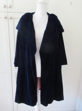Casaco swing feminino vintage 1960 pelúcia azul veludo frente aberta tamanho grande comprar usado  Enviando para Brazil