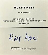 Autogramm rolf bossi gebraucht kaufen  Gundelfingen