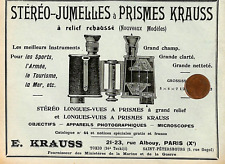 Paris jumelles krauss d'occasion  Les Bordes