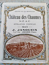 étiquette vin château d'occasion  Castillon-la-Bataille