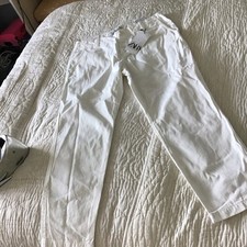 Zara white trousers. for sale  PETERSFIELD