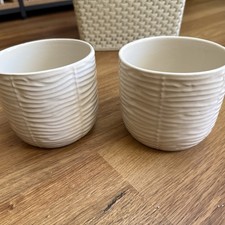 White ceramic plants for sale  HOCKLEY