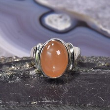 Aprikosen mondstein ring gebraucht kaufen  Berlin