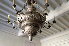 Lampadario peltro antico usato  Italia