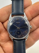 Usado, Relógio Longines mostrador azul masculino 17 joias ótimo estado funcionando década de 1950 vintage comprar usado  Enviando para Brazil