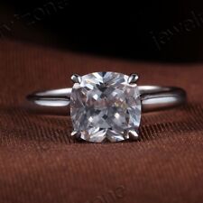 Anel de casamento solitário de noivado de zircônia cúbica corte redondo 925 tira esterlina comprar usado  Enviando para Brazil