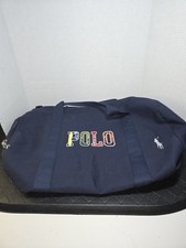 Polo Ralph Lauren Duffle Azul Marinho Spellout Pony Fragrância Viagem Academia Weekender, usado comprar usado  Enviando para Brazil