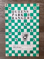 Queens Park Rangers QPR v Millwall - programme 70/71 - FREE POST for sale  LONDON
