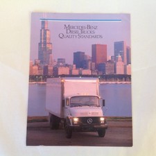 Folheto colorido vintage 1985 Mercedes-Benz caminhões diesel padrões de qualidade comprar usado  Enviando para Brazil