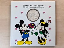 CAIXA MOEDA PRATA 999 MICKEY MINNIE MOUSE DISNEY 1988 YOUR FOREVER LOVE comprar usado  Enviando para Brazil
