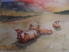 Aquarelle originale signée d'occasion  Moissac