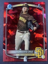 Humberto Cruz 2025 Bowman Chrome safira vermelha/5 1st Padres Prospect comprar usado  Enviando para Brazil