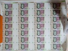 Usado, 1992-1997 28 peças argentina 5 pesos folha de notas sem cortes, sem moldura comprar usado  Enviando para Brazil
