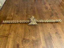 Letrero de exhibición de metal Anheuser Busch - ¿Push de puerta? - St Louis MO, usado segunda mano  Embacar hacia Argentina