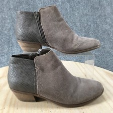 G.H. Botas femininas Bass Co 8 M Nina tornozelo salto lateral zíper couro bege, usado comprar usado  Enviando para Brazil