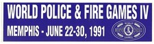 Usado, Circa 1991 Adesivo: Memphis Pd, Tn-Mundo Polícia & Fire Jogos comprar usado  Enviando para Brazil