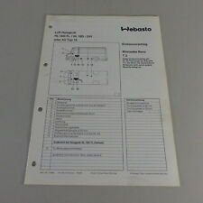 Einbauanleitung webasto standh gebraucht kaufen  Jever