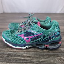 Sapato de corrida Mizuno feminino tamanho 7.5 Wave Creation 17 cachoeira azul elétrico , usado comprar usado  Enviando para Brazil