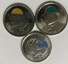 2011 Legendary Nature 25c quarter Canada colour coins: Falcon Bison Orca Whale  na sprzedaż  Wysyłka do Poland