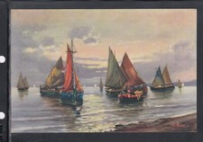 Cartolina paesaggio barche usato  Italia