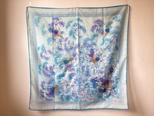 Foulard vintage celeste usato  Roma