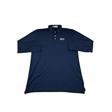 Camisa polo Holderness Bourne grande ajuste sob medida azul manga longa The Abbott azul comprar usado  Enviando para Brazil