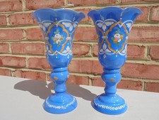 Antique blue opaline d'occasion  Expédié en Belgium