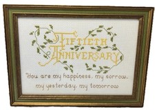 Cross stitched fiftieth for sale  Hot Springs National Park
