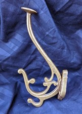 Antigo Antigo Casaco de Banheiro de Latão Fundido Sólido Gancho de Toalha Suporte Porta Parede comprar usado  Enviando para Brazil