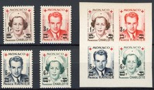 [65.794] Mônaco 1949 Cruz Vermelha bom conjunto de selos MNH MUITO BOM ESTADO US$ 190, usado comprar usado  Enviando para Brazil