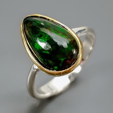 Anel de opala preta natural feito à mão 3 quilates+ prata esterlina 925 tamanho 8/R424585 comprar usado Anel de opala preta natural feito à mão 3 quilates+ prata esterlina 925 tamanho 8/R424585 comprar usado  Enviando para Brazil