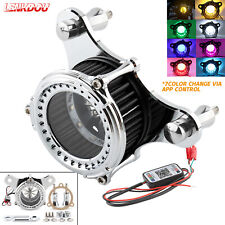 Mini filtro de entrada de purificador de ar com LED para Harley Road King Street Glide FL 08-16, usado comprar usado  Enviando para Brazil