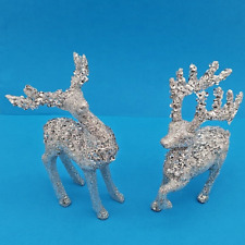 Glitter reindeer decorations for sale  Danville