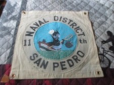 SEGUNDA GUERRA MUNDIAL USN DISNEY SELO 11ª DISTRAÇÃO NAVAL SAN PEDRO PRONTO SALA BANDEIRA DE PAREDE , usado comprar usado  Enviando para Brazil