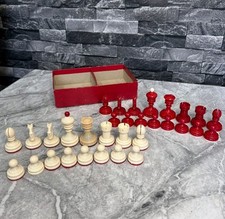 Conjunto completo de xadrez raro vintage plástico vermelho e creme, usado comprar usado  Enviando para Brazil
