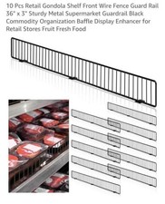 10 szt. Retail Gondola Półka Przednia szyna ochronna 36" x 3" Supermarket Poręcz ochronna Czarna na sprzedaż 10 szt. Retail Gondola Półka Przednia szyna ochronna 36" x 3" Supermarket Poręcz ochronna Czarna na sprzedaż  Wysyłka do Poland