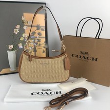 Bolsa de ombro COACH CR350 Teri tiracolo couro palha saída com latte JAPÃO #JAB comprar usado  Enviando para Brazil