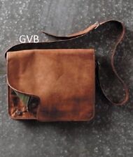 Bolsa satchel masculina rara couro de cabra vintage laptop mensageiro feita à mão maleta  comprar usado  Enviando para Brazil