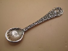 Bonito estilo rococó prata maciça condimento / colher de sal - VENDIDO INDIVIDUALMENTE comprar usado  Enviando para Brazil