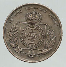Moeda brasileira antiga de prata 200 Reis 1859 BRASIL com King Dom Pedro II i93083, usado comprar usado  Enviando para Brazil