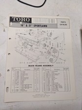 Toro parts catalog for sale  Saint Cloud