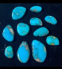 Cabochões azuis lindos de sílica 11 gemas 18 gramas 90 quilates comprar usado  Enviando para Brazil