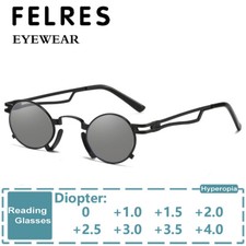 Óculos de leitura masculino feminino metal oval colorido óculos presbiopicos sombra externa novo comprar usado  Enviando para Brazil