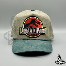 Chapéu Jurassic Park vintage retrô lavado azul marinho cáqui caminhoneiro boné corda anos 90 dinossauro, usado comprar usado  Enviando para Brazil