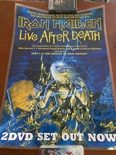Iron Maiden raro oficial original Reino Unido 2009 Live After Death 2DVD pôster promocional comprar usado  Enviando para Brazil