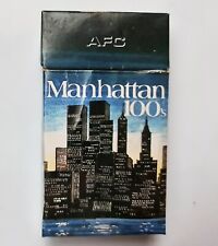 Paquete de cigarrillos vintage auténtico años 80 Suiza Manhattan años 100 tabaco vacío segunda mano  Embacar hacia Mexico