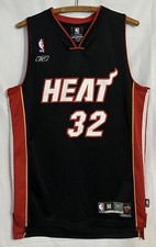 Camiseta de jogo Shaquille O'Neal Miami Heat #32 masculina média Reebok NBA preta costurada comprar usado  Enviando para Brazil