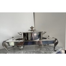 Prato de prata vintage Neiman Marcus buffet atrito prato e panela de molho com tampa, usado comprar usado Prato de prata vintage Neiman Marcus buffet atrito prato e panela de molho com tampa, usado comprar usado  Enviando para Brazil